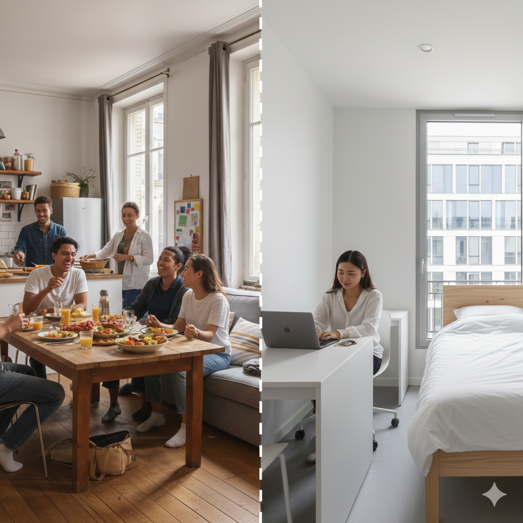 Colocation ou résidence étudiante. Quelles différence ?