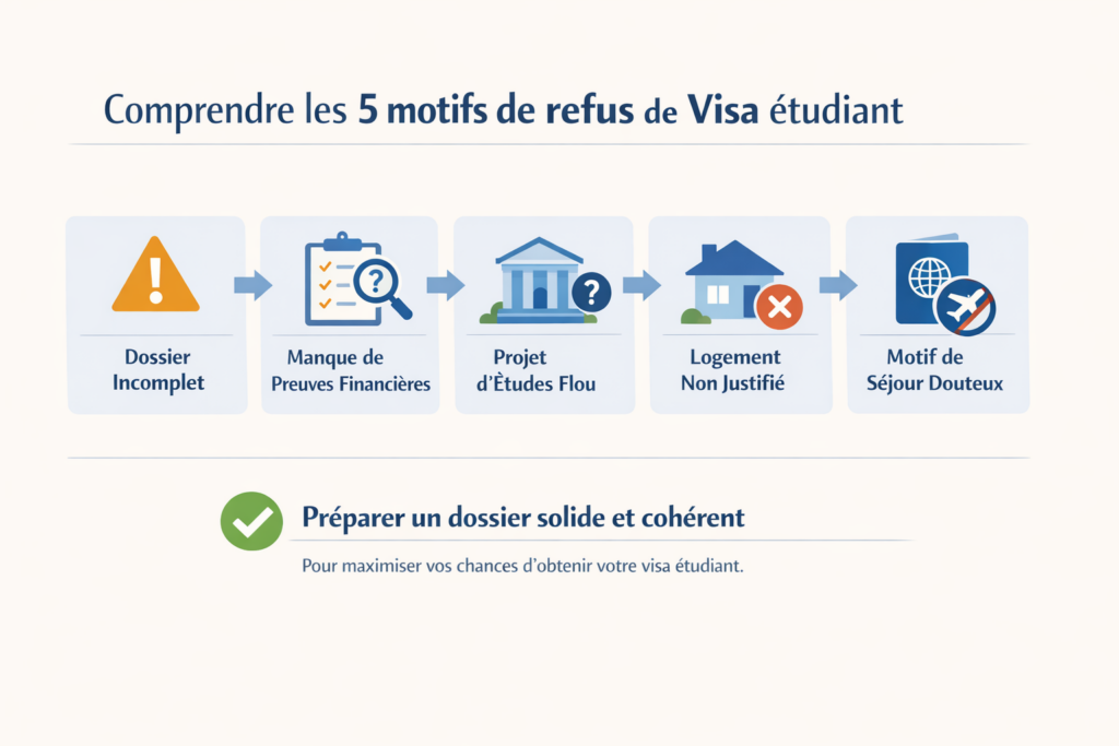 Les 5 motif de refus de visa